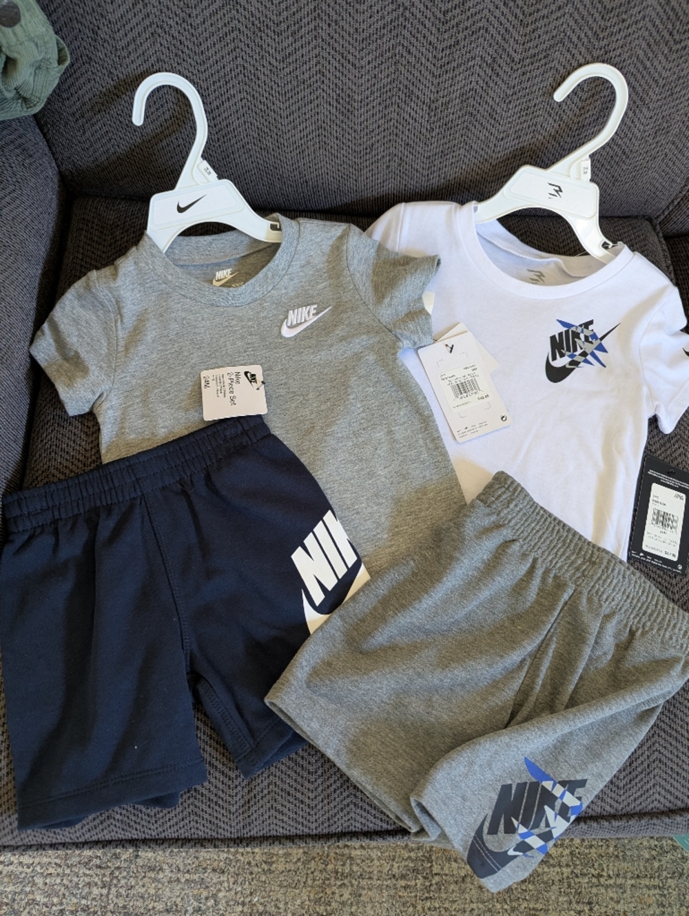 Bundle Of 2 Nike Baby Toddler Outfits 24 Months Summer Tshirts And Shorts